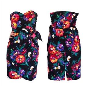 Vtg Sweetheart Floral dress medium 5/6